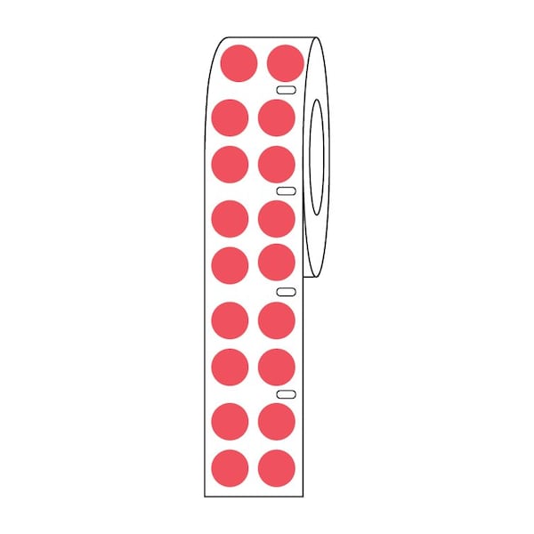 Label Roll, Cryo, Direct Thermal, 9.5mm Dots, for 1.5mL Tubes, White, 4000PK